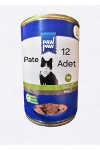 Paw Paw Kuzulu Parça Etli Yaş Kedi Maması 12x400 gr