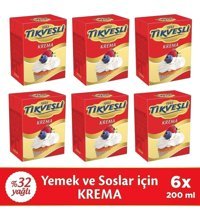 Tikveşli Yemeklik Krema 6x200 ml