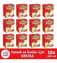 Tikveşli Yemeklik %32 Yağlı Krema 12x200 ml