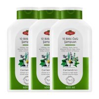 Otacı Canlandırıcı Normal ve Yağlı Saçlar İçin 10 Bitki Özlü Şampuan 3x400 ml