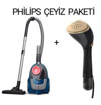 Philips XB2142 750 W 1.3 lt Kapasteli Toz Torbalı Süpürge Mavi