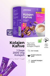 Green Label 2'si 1 Arada Kolajenli 3.5 gr 24 Adet Hazır Kahve