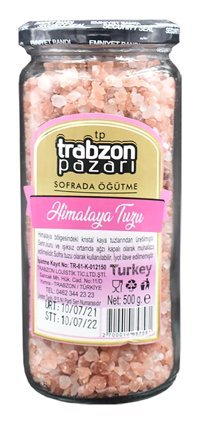 Trabzon Pazarı İyotsuz Kristal Himalaya Tuzu Kavanoz 500 gr