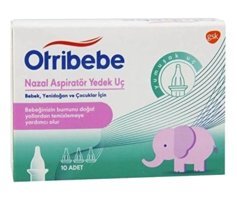 Otribebe Nazal Yedek Uçlu Burun Aspiratörü Şeffaf