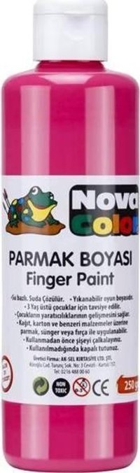 Nova Color Yıkanabilir 250 ml Pembe Parmak Boyası