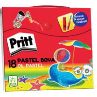 Pritt Çantalı 18'li Kalem-Yağlı Pastel Boya