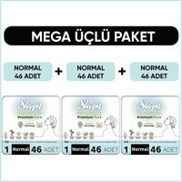 Sleepy Bio Natural Premium Plus Organik Antialerjik İnce 46'lı Hijyenik Ped 3 Adet
