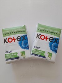 Kotex Natural Gece Organik Antialerjik Orta 14'lü Hijyenik Ped 2 Adet