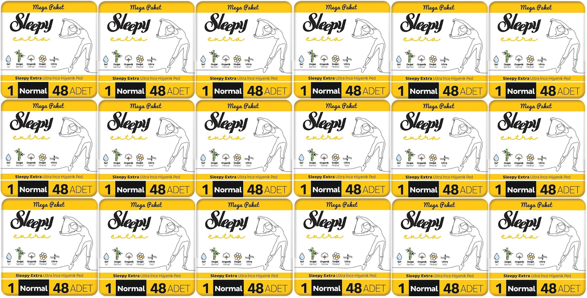 Sleepy Extra Normal Organik İnce 48'li Hijyenik Ped 18 Adet