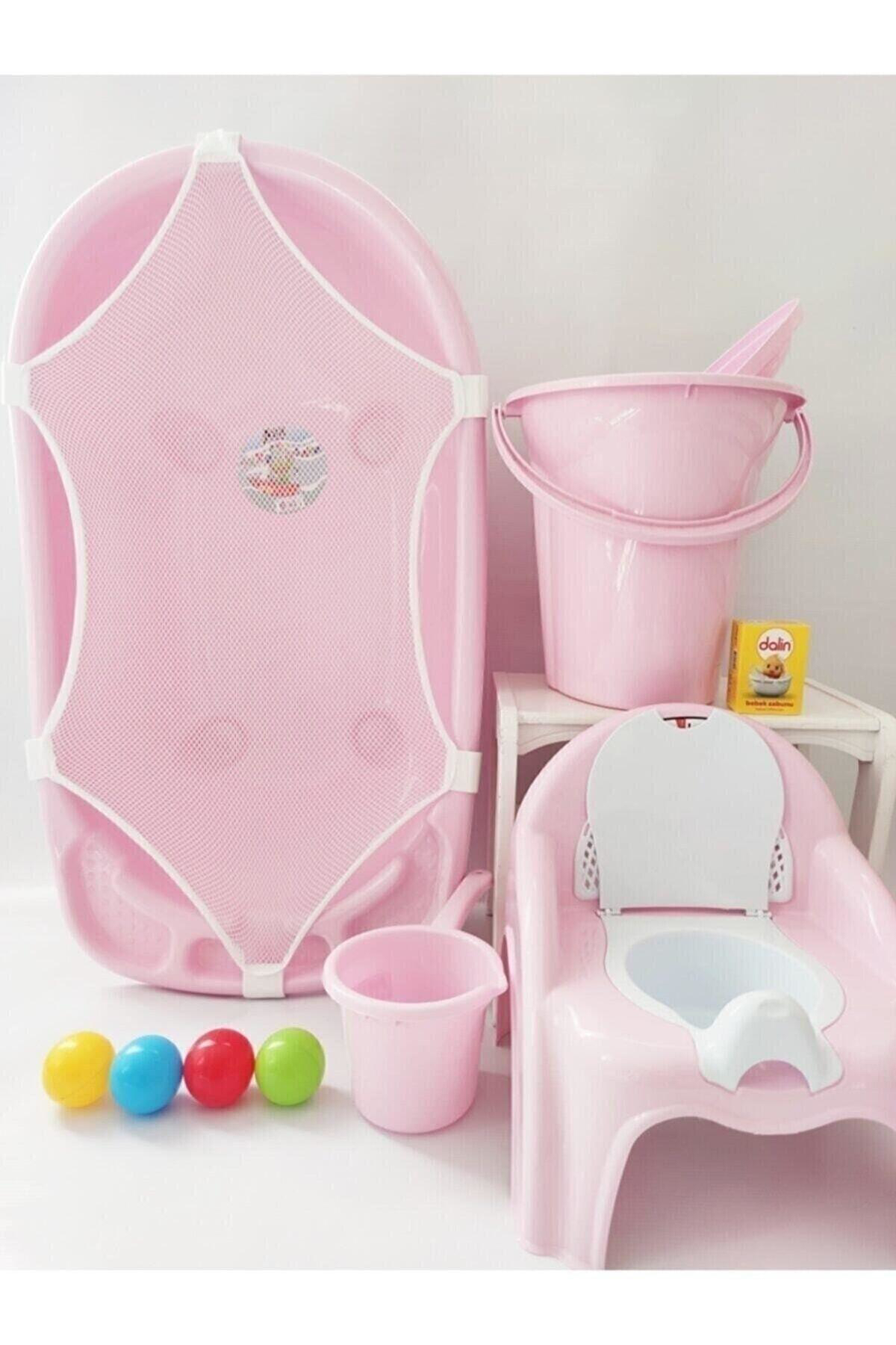 Zennur Fileli Pembe Bebek Küveti Seti