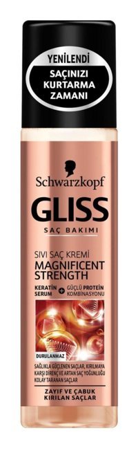 Gliss Magnificent Strength Keratinli Durulanmayan Sıvı Saç Kremi 200 ml