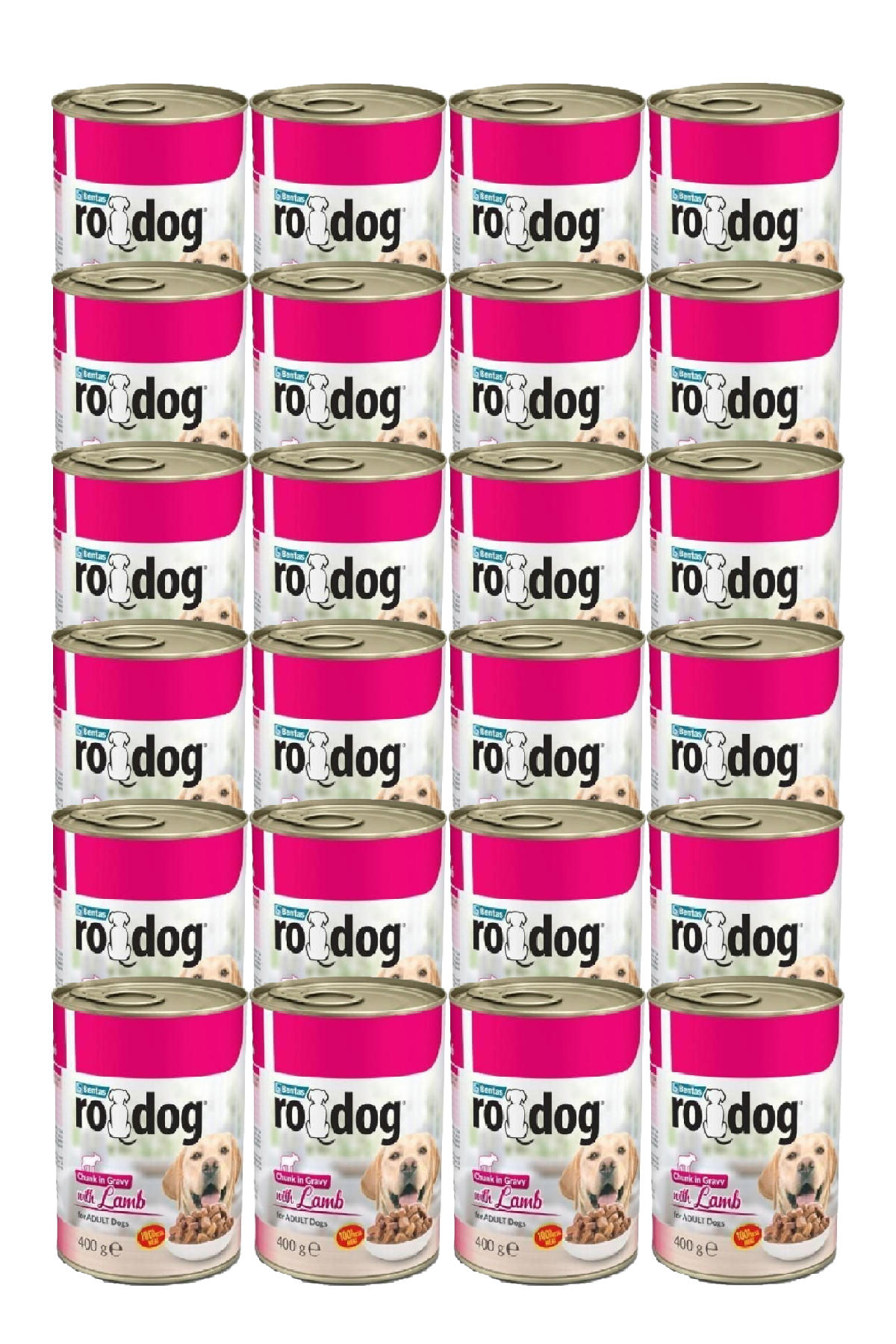 Ro Dog Kuzu Etli Parça Etli Yetişkin Yaş Köpek Maması 400 gr 24'lü