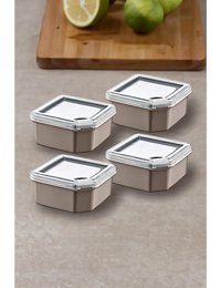 Smartware Q-Box Terra 4'lü Kare Plastik Saklama Kabı 350 ml
