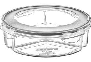 Buffer LC-500 Bölmeli Yuvarlak Cam Saklama Kabı 1.35 lt