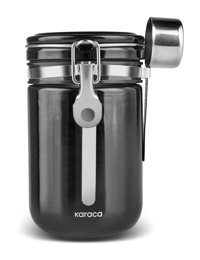 Karaca Mastermaid Siyah Kilitli Kapaklı Yuvarlak Cam Saklama Kabı 650 ml