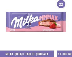 Milka Tablet Çilekli Kakaolu Çikolata 300 gr 2'li