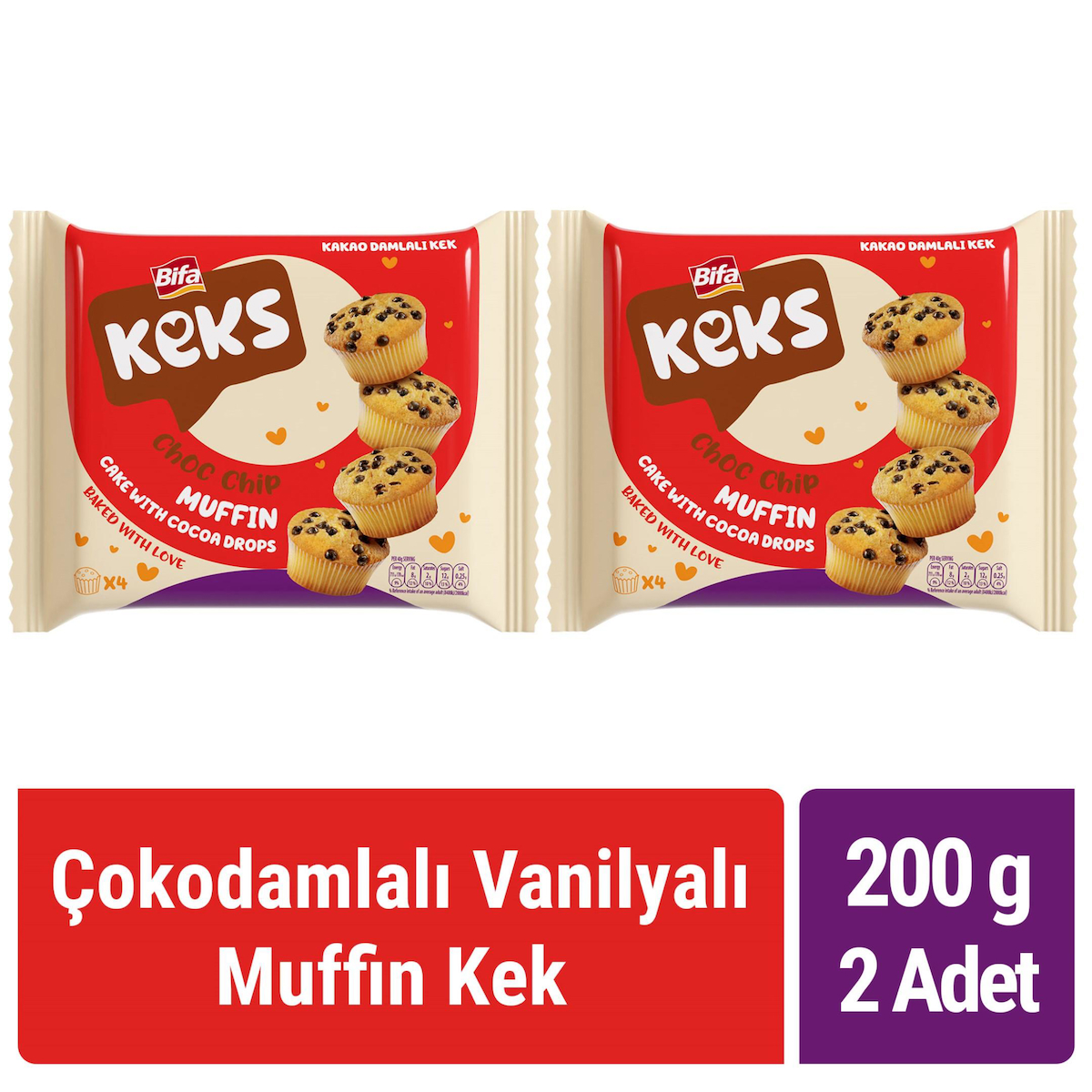 Bifa Keks Vanilyalı Kek 2x200 gr