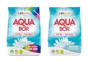 Eti Maden Aquabor Renkliler ve Beyazlar İçin Toz Deterjan 6x2 kg
