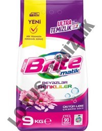 Brite Brite Matik Renkliler ve Beyazlar İçin 90 Toz Deterjan 9 kg