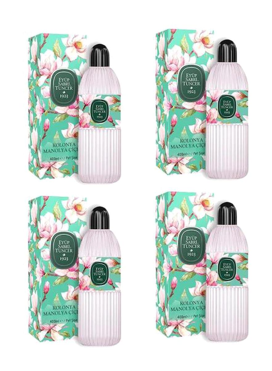 Eyüp Sabri Tuncer Manolya Çiçeği Pet Şişe Kolonya 4x400 ml