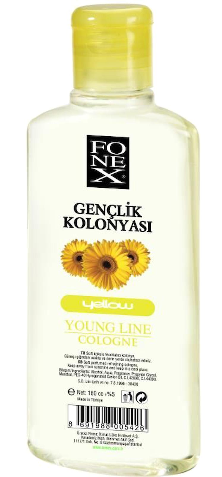 Fonex Gençlik Yellow Young Pet Şişe Kolonya 160 ml