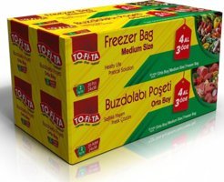 Tofita Orta Düz Buzdolabı Poşeti 4x20'li