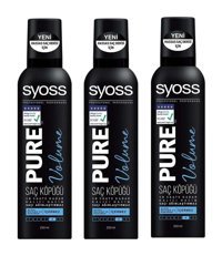 Syoss Pure Volume 4 Şekillendirici Hacim Veren Saç Köpüğü 3x250 ml
