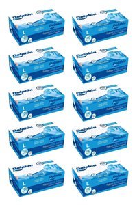 Dolphin Nitril Pudrasız Mavi Large Temizlik Temizlik Eldiveni 100x10 Paket
