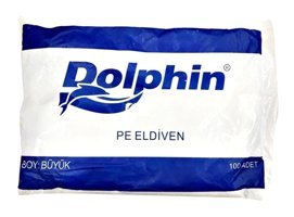 Dolphin Pe Şeffaf Large- XLarge Temizlik Temizlik Eldiveni 100 Adet