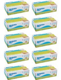 Dolphin Pudralı Lateks Beyaz Medium Temizlik Temizlik Eldiveni 100x10 Paket