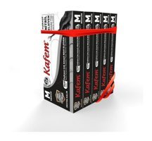 Kafem Pudrasız Ekstra Kalın Siyah Medium Temizlik Temizlik Eldiveni 50x5 Paket