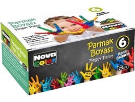 Nova Color 25 ml 6'lı Çok Renkli Parmak Boyası