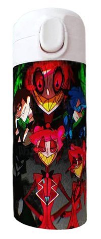Zhongkaihua Alastor Anime - No: 3 Paslanmaz Çelik 420 ml Pipetli Outdoor Matara Termos Çok Renkli