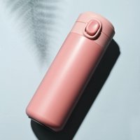 Jiminiso Dijital Göstergeli Paslanmaz Çelik 500 ml Outdoor Termos Termos Pembe