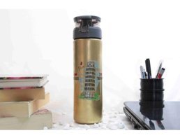 Ktyra52 Pisa Kulesi Paslanmaz Çelik 550 ml Outdoor Termos Termos Gold