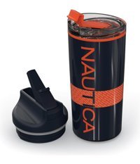 Nautica NTM02 Paslanmaz Çelik 650 ml Pipetli Outdoor Bardak Termos Navy Turuncu