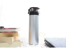 Ktyra52 Kamp Cam 550 ml Pipetli Outdoor Termos Termos Gümüş