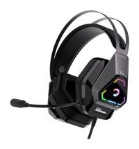 Gamepower Fujin 7.1 Gürültü Önleyici Mikrofonlu Kablolu Kulak Üstü Oyuncu Kulaklığı Siyah