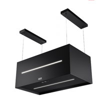 Franke Ada Tipi 240 W 740 m³ 80 cm Cam Karbon Filtreli Bacasız Duvar Tipi Davlumbaz Mat Siyah