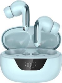 Linktech Tw36 Android & iOS Uyumlu Işıklı Işıklı Silikonlu Kablosuz Kulak İçi Bluetooth Kulaklık Turkuaz
