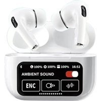 Karler Bass A9 Pro Android & iOS Uyumlu Işıklı Işıklı Silikonlu Kablosuz Kulak İçi Bluetooth Kulaklık Beyaz