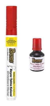 Brons Kırmızı Doldurulabilir Tahta Kalemi ve Mürekkebi 30 ML