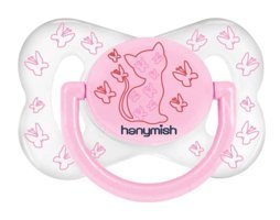 Hanymish Kelebek No:2 6-18 Ay Damaklı Silikon Emzik Pembe