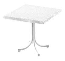Dogant Kare Rattan 75x75 cm Beyaz Bahçe Masası