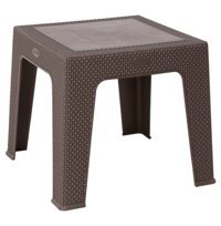 Mandella Damla Kare Plastik 43x43 cm Kahverengi Bahçe Masası