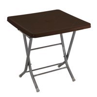 Mandella Katlanabilir Kare Plastik 80x80 cm Kahverengi Bahçe Masası