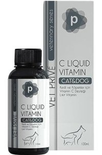 Vet Prive C Vitamini Bağışıklık Güçlendirici Yavru-Yetişkin Kedi Vitamini Likit 100 ml