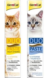 Gimcat Duo Paste Multivitamini Bağışıklık Güçlendirici Yavru-Yetişkin Kedi Vitamini Macun 2x50 gr
