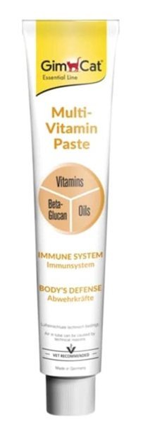 Gimcat Multivitamini Bağışıklık Güçlendirici Yetişkin Kedi Vitamini Macun 100 gr