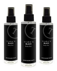 Tiara's Black For Men Meyvemsi Erkek Vücut Spreyi 3x150 ml